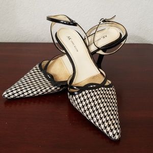 Anne Klein houndstooth heels